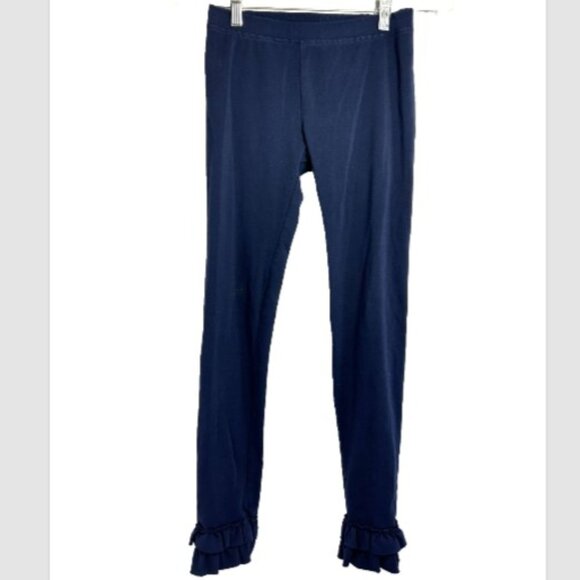 Crewcuts By J Crew Girls leggings Pants 14 navy blue everyday flounce ruffle - Picture 1 of 7